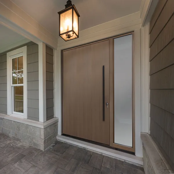 أبواب أمامية أمامية خارجية بتصميم خشب الساج للفيلا من الخشب الصلب