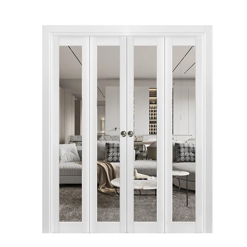 Wooden Framed Internal Soundproof Interior Glass Bifold Doors