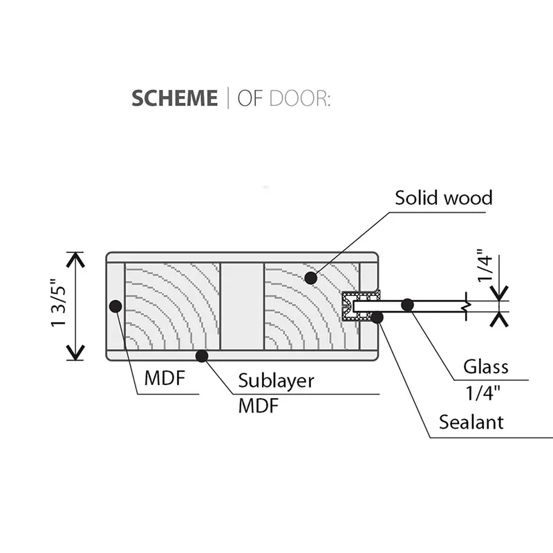 Wooden Framed Internal Soundproof Interior Glass Bifold Doors
