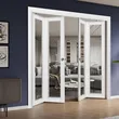 Wooden Framed Internal Soundproof Interior Glass Bifold Doors
