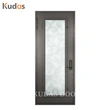 Metal Impact Double Glass Exterior Wrought Iron Front Door