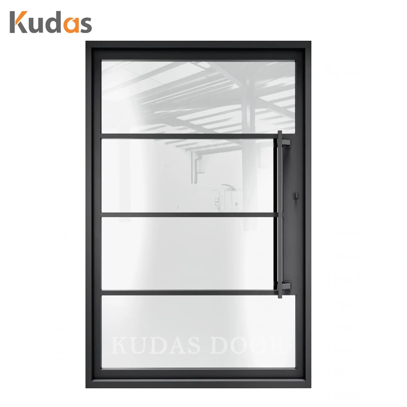 Wholesale Double Wrought Iron Door Cheap Security Entrance Steel Door