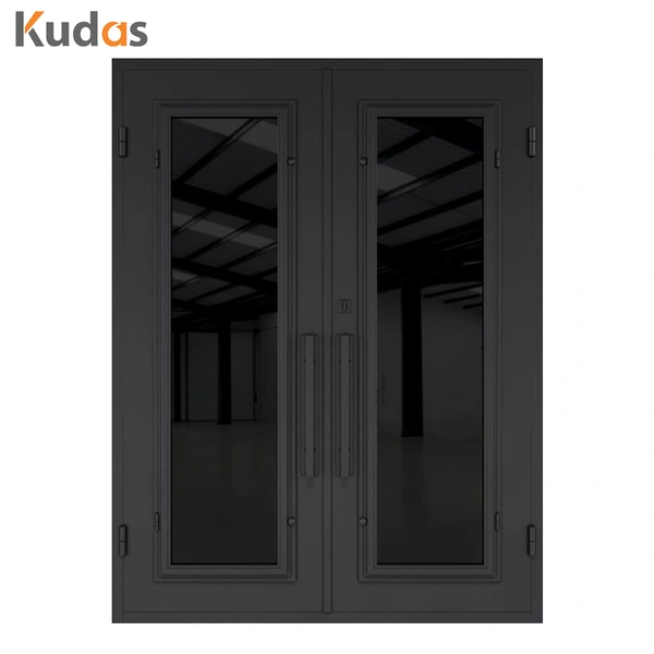 Exterior Metal Double Door Wrought Iron Security Front Entry Doors