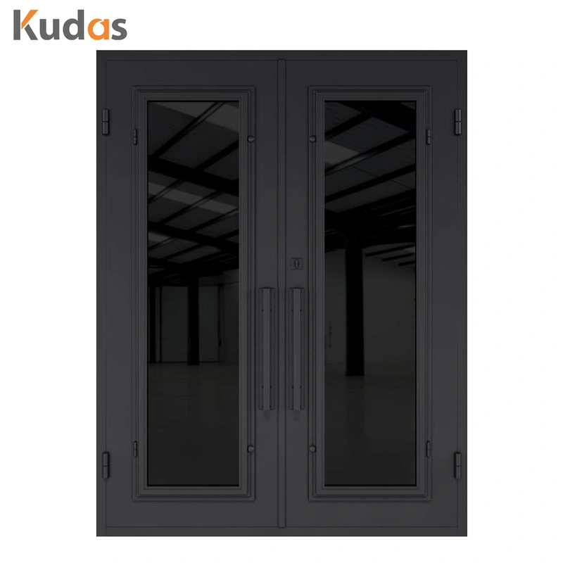 Exterior Metal Double Door Wrought Iron Security Front Entry Doors