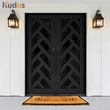 Exterior Metal Double Door Wrought Iron Security Front Entry Doors