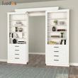 Double sliding door hidden bookcase doors DIY sliding bookshelf door