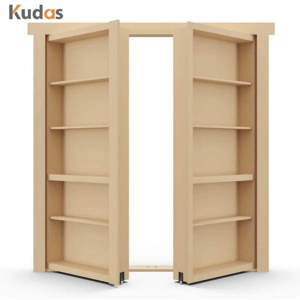 Interior Secret Room Solid Wooden Hidden Bookshelf Door