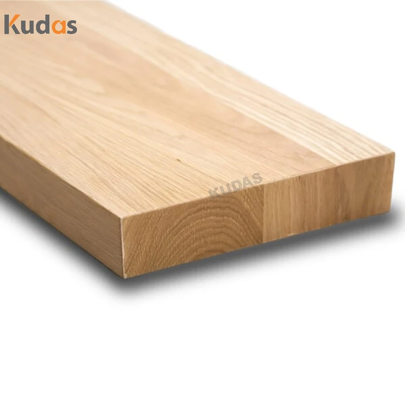 Customized oak wood stair steps parts timber tread for floating stairs
