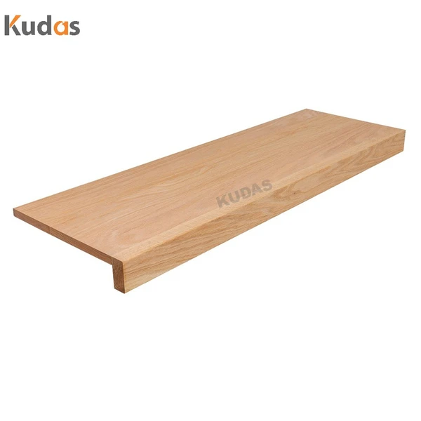 Customized oak wood stair steps parts timber tread for floating stairs