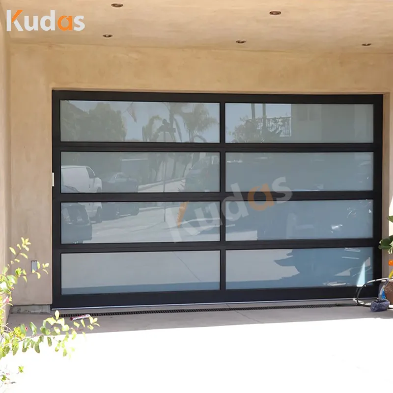 Kudas Automatic Car Goors Rolling Glass Shutter Aluminium Garage Door