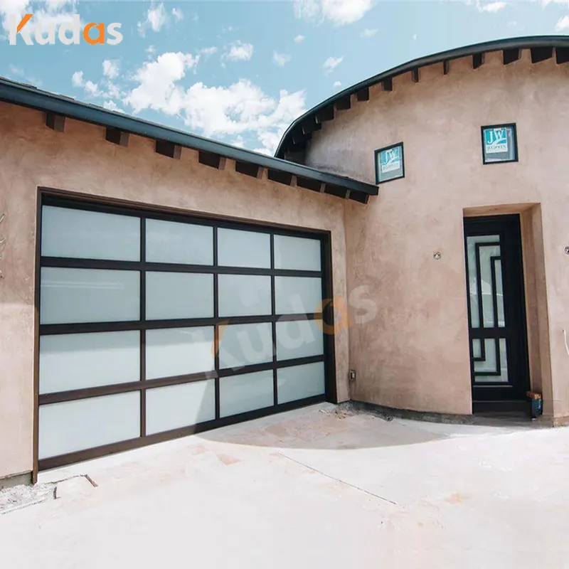 Kudas Automatic Car Goors Rolling Glass Shutter Aluminium Garage Door