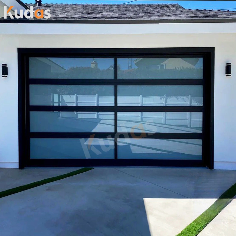 High Quality Automatic Sectional Steel Garage Door with Glass