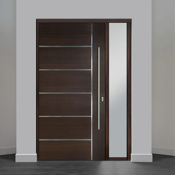 الباب الأمامي لدخول الألواح الخشبية المصنوعة من الألومنيوم الخارجي للفيلا