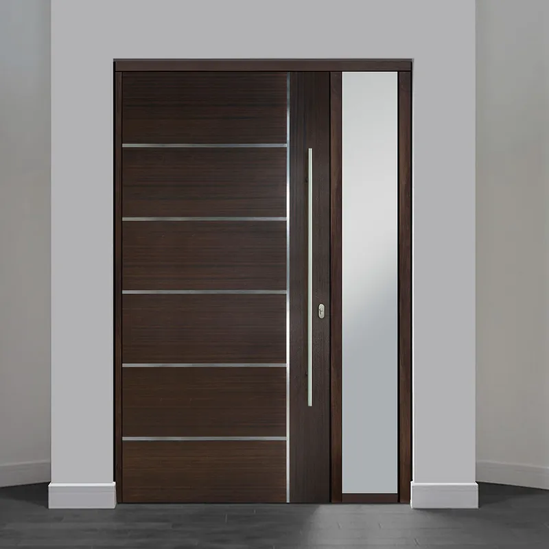 الباب الأمامي لدخول الألواح الخشبية المصنوعة من الألومنيوم الخارجي للفيلا