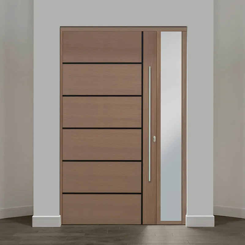 الباب الأمامي لدخول الألواح الخشبية المصنوعة من الألومنيوم الخارجي للفيلا