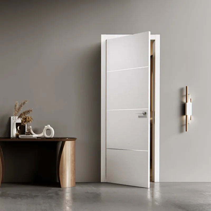 أحدث تصميم حديث لباب الفندق الخشبي من الميلامين باب الغرفة الداخلية