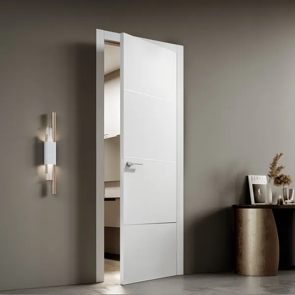 أحدث تصميم حديث لباب الفندق الخشبي من الميلامين باب الغرفة الداخلية