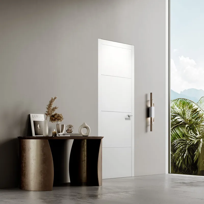 أحدث تصميم حديث لباب الفندق الخشبي من الميلامين باب الغرفة الداخلية