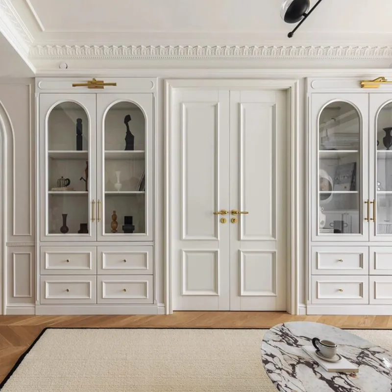 باب فندق أمريكي بتصميم بسيط من الميلامين الخشبي باب خشبي داخلي