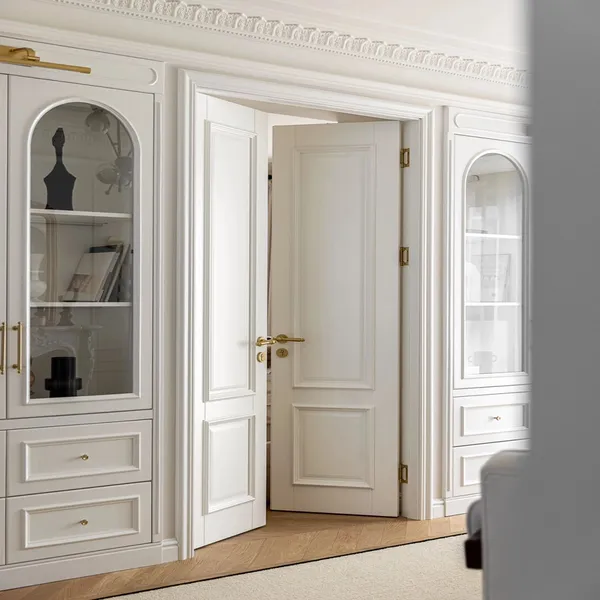 باب فندق أمريكي بتصميم بسيط من الميلامين الخشبي باب خشبي داخلي