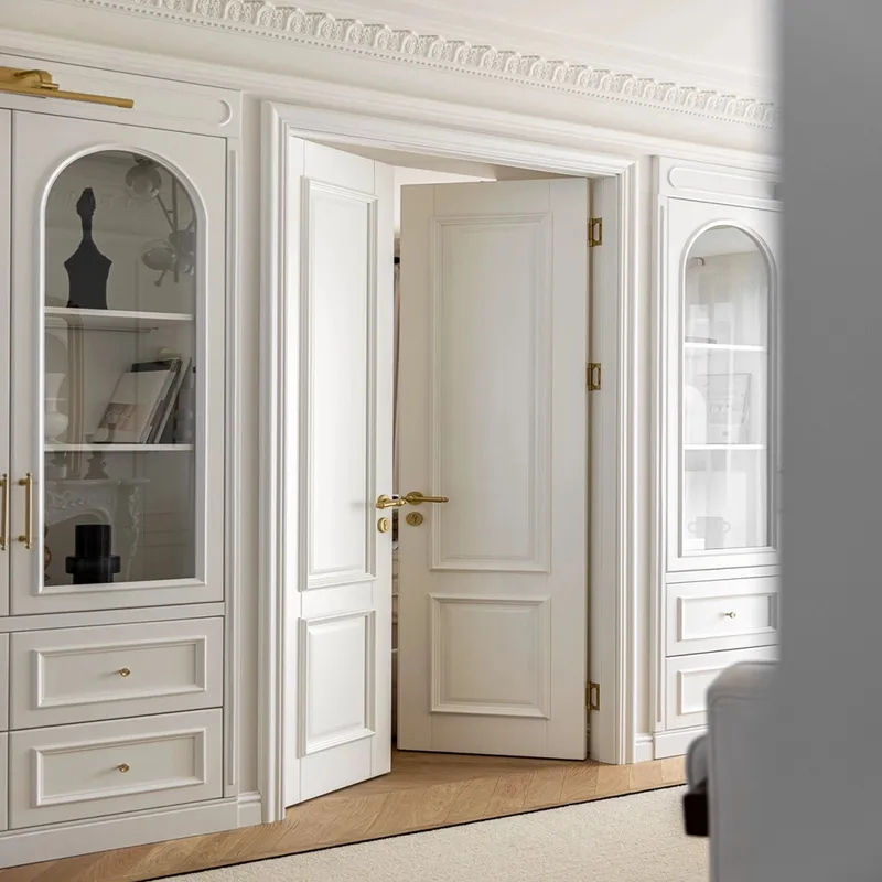 باب فندق أمريكي بتصميم بسيط من الميلامين الخشبي باب خشبي داخلي