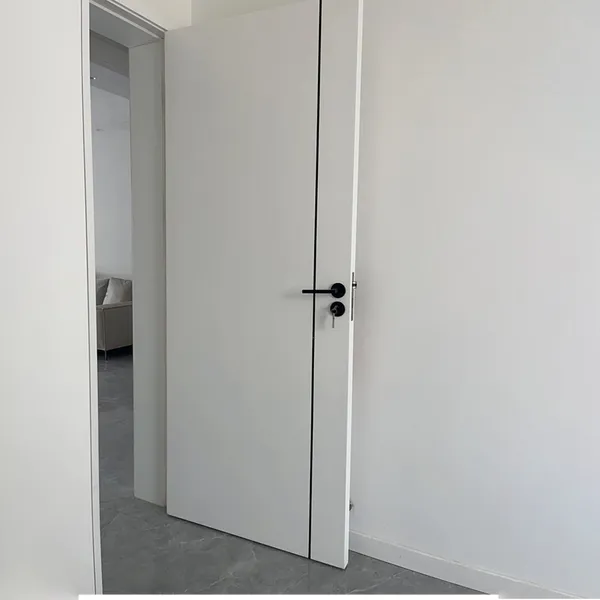 أبواب داخلية من الخشب المركب بتصميمات mdf باب غرفة خشبي صلب