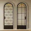 Solid Wood Doors Teak Wooden Main Double Door Designs with Decorative Glass