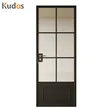 Solid Wood Doors Teak Wooden Main Double Door Designs with Decorative Glass