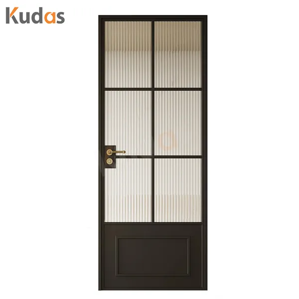 Solid Wood Doors Teak Wooden Main Double Door Designs with Decorative Glass