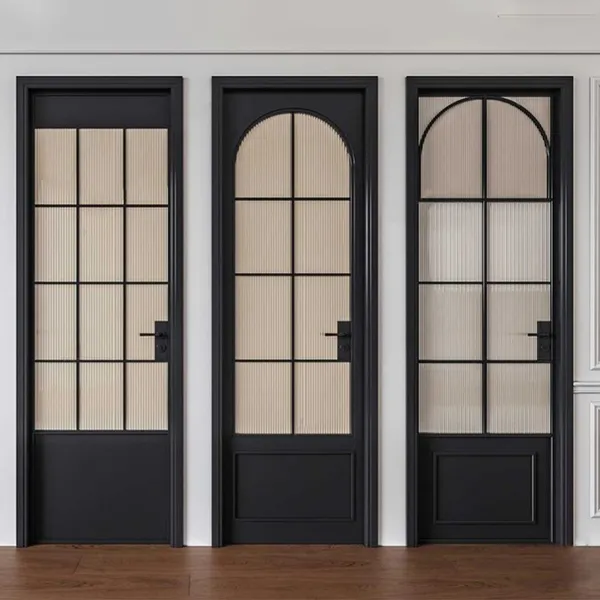 3 Panel Glass Patio Exterior Security Narrow Frame Sliding Doors for Villa