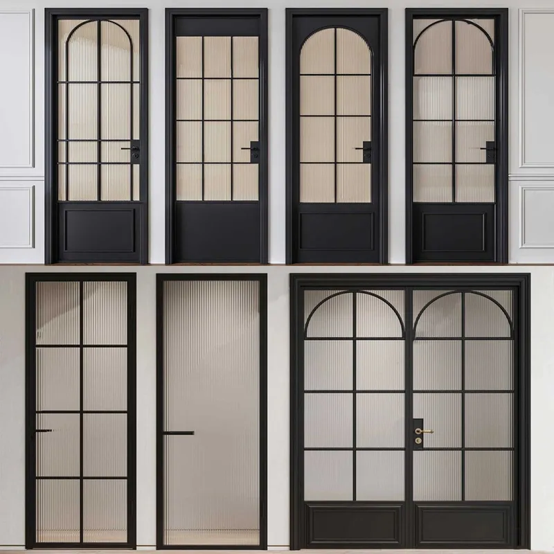 3 Panel Glass Patio Exterior Security Narrow Frame Sliding Doors for Villa