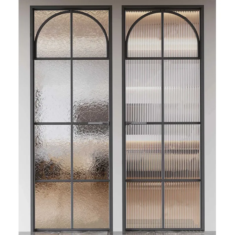 3 Panel Glass Patio Exterior Security Narrow Frame Sliding Doors for Villa