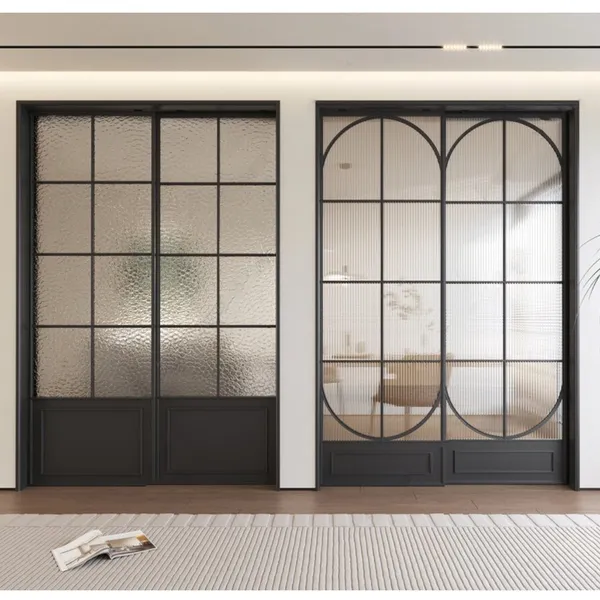 Internal Indoor Metal Crittall Steel Door Sliding Glass Wood Door