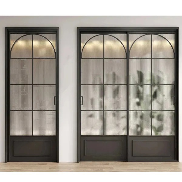 Customized Cold Rolled Steel Tempered Glass House Windows and Doors