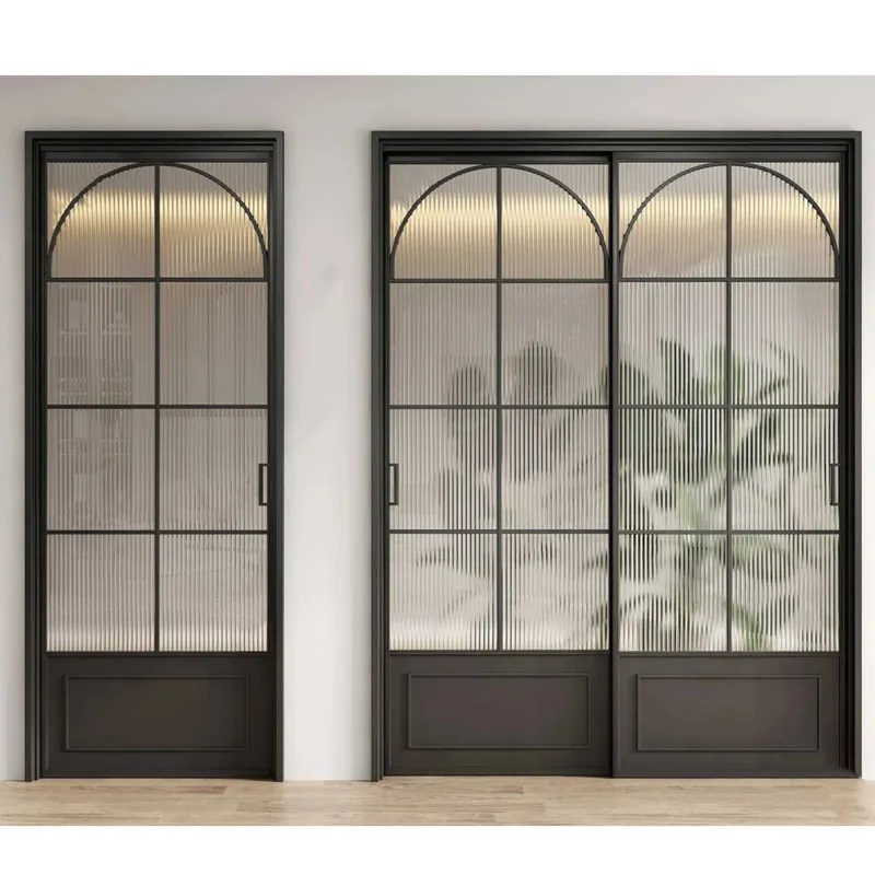 Customized Cold Rolled Steel Tempered Glass House Windows and Doors