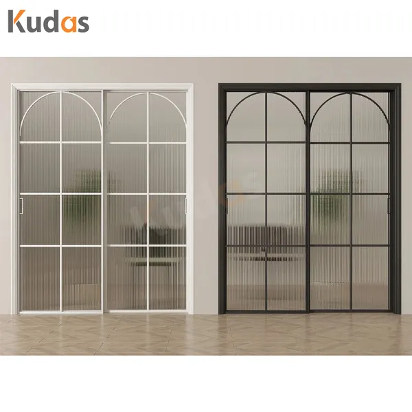 3 Panel Glass Patio Exterior Security Narrow Frame Sliding Doors for Villa