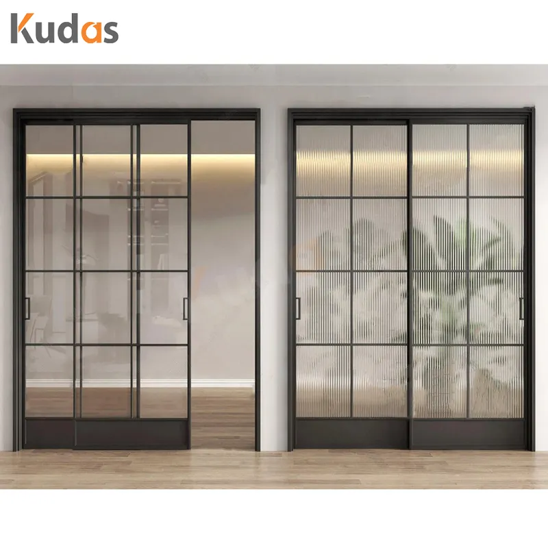 Aluminum Profile Sliding Soundproof Double Glaze Exterior Glass Door