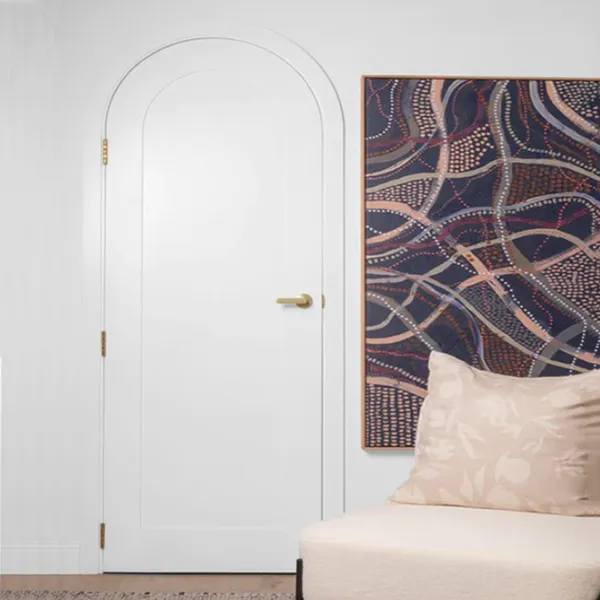 باب خشبي صلب للمنزل الداخلي مع إطار باب خشبي صلب