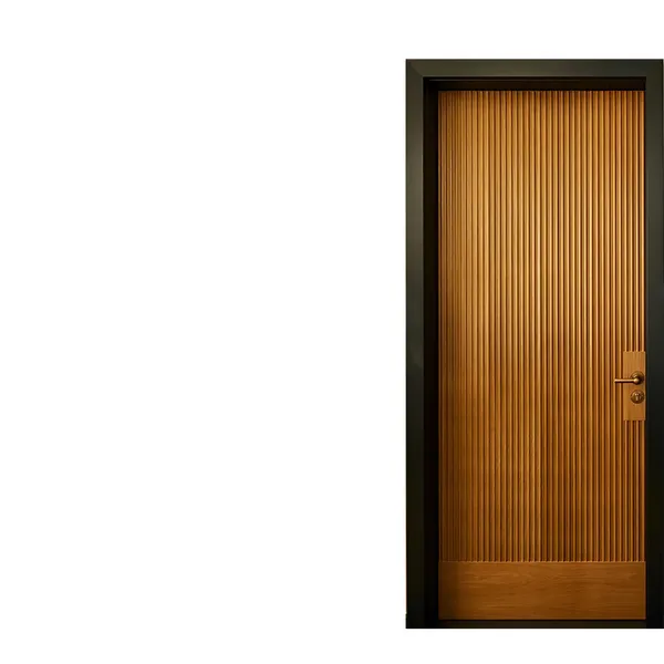 باب داخلي من خشب mdf لغرفة المنزل من سلسلة دافق بقشرة خشبية من خشب mdf