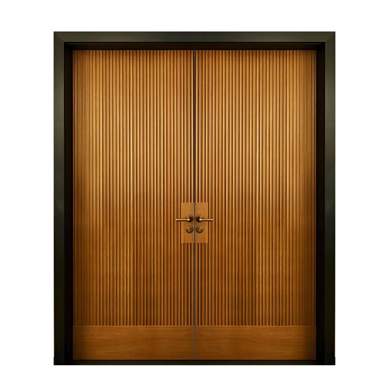 باب داخلي من خشب mdf لغرفة المنزل من سلسلة دافق بقشرة خشبية من خشب mdf
