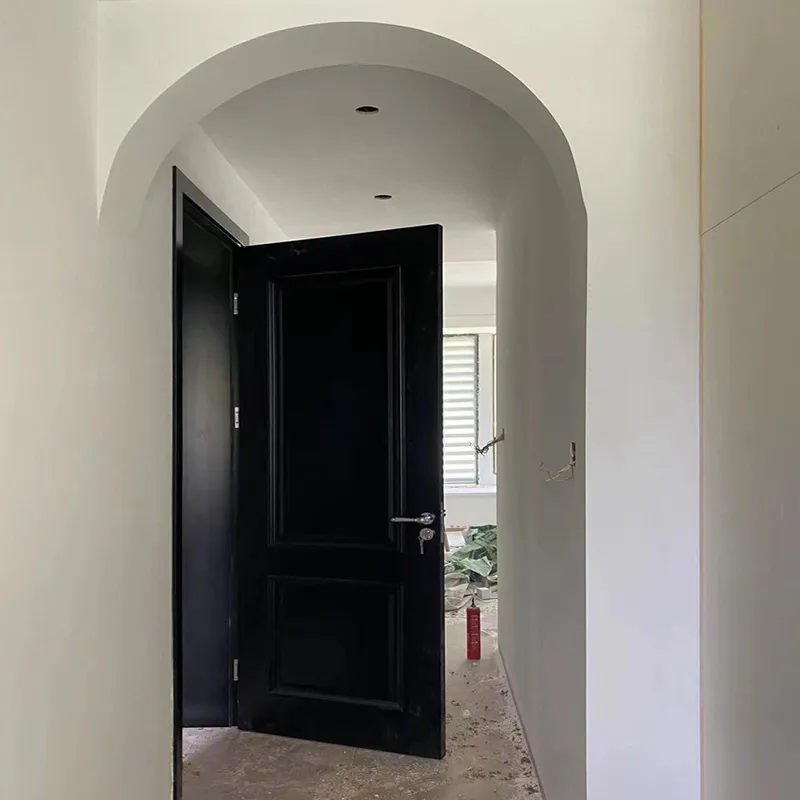 الولايات المتحدة الأمريكية mdf فيلا داخلية مخصصة شاكر أسود باب خشبي خشبي