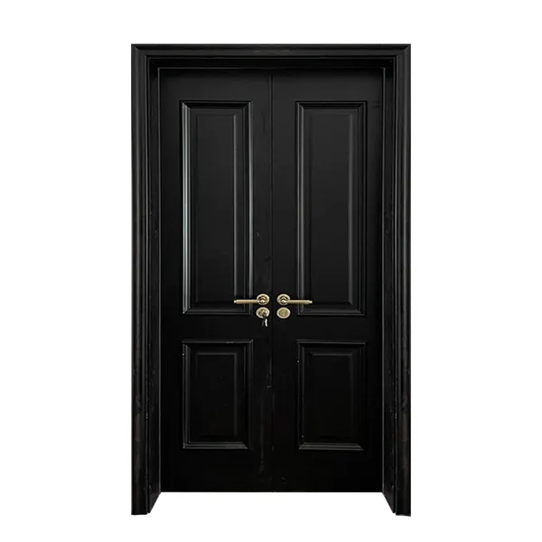 الولايات المتحدة الأمريكية mdf فيلا داخلية مخصصة شاكر أسود باب خشبي خشبي