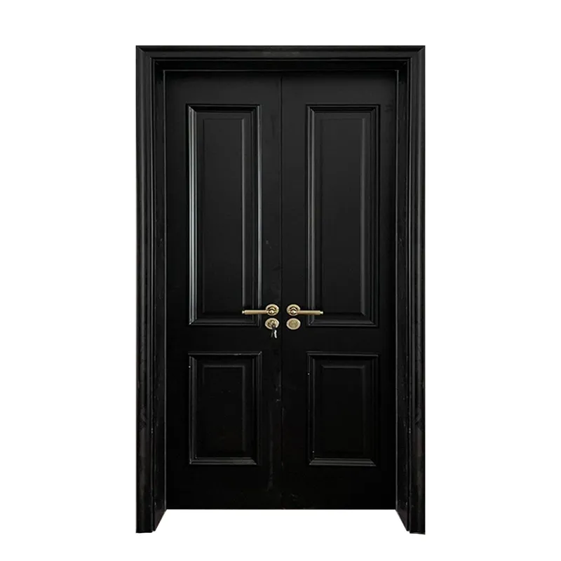 الولايات المتحدة الأمريكية mdf فيلا داخلية مخصصة شاكر أسود باب خشبي خشبي