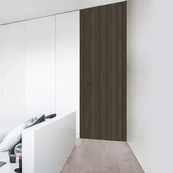 غرفة داخلية منزل hdf لوحة mdf باب داخلي بقشرة خشبية صلبة