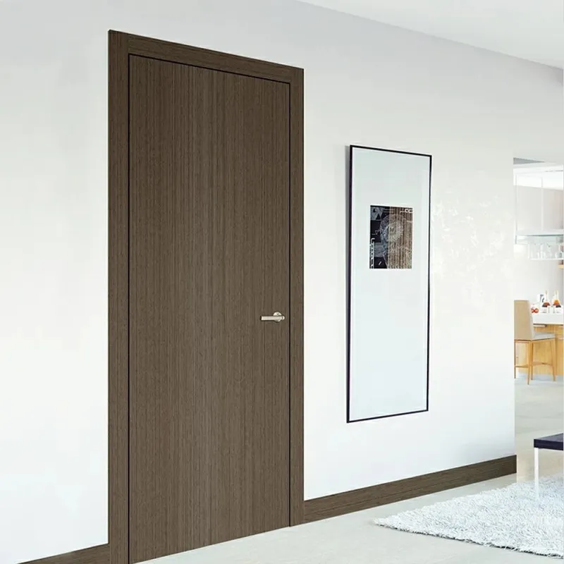 غرفة داخلية منزل hdf لوحة mdf باب داخلي بقشرة خشبية صلبة