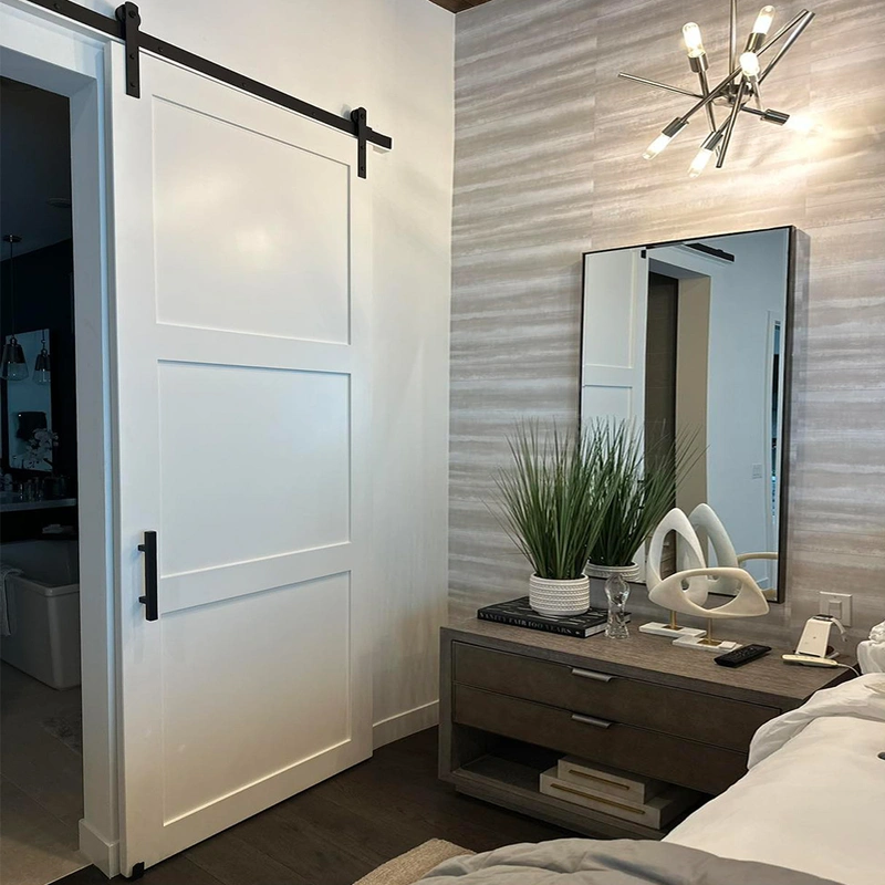 باب الحظيرة الداخلي الأجهزة باب خشبي منزلق باب الحظيرة