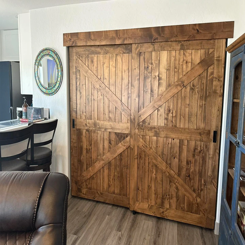 بيت مزرعة منزلق على شكل حرف K مثقوب مسبقًا وجاهز لتجميع باب الحظيرة المنزلق