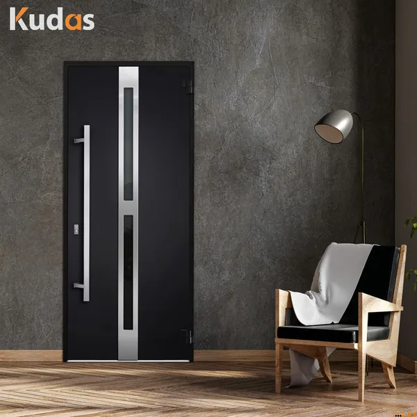 Kudas Modern Luxury Entry Front Exterior Metal Security Steel Door