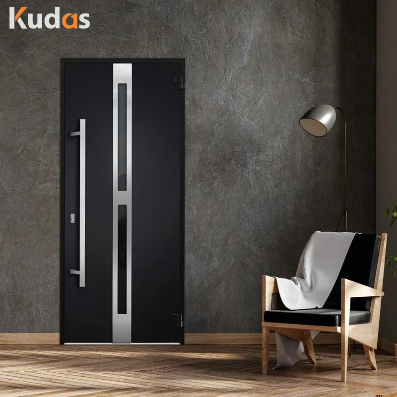 Kudas Modern Luxury Entry Front Exterior Metal Security Steel Door
