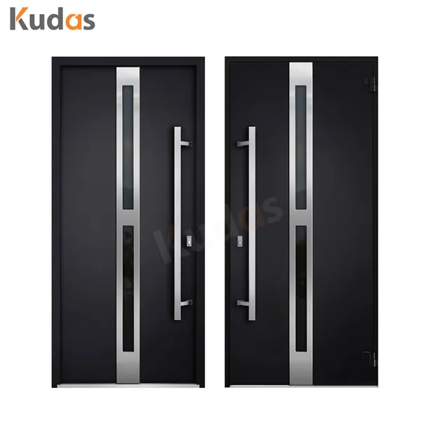 Kudas Modern Luxury Entry Front Exterior Metal Security Steel Door